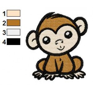 Free Monkey Chimpanzee Embroidery Design